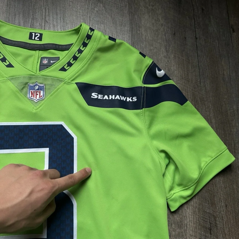 NWT Nike Vapor Seattle Seahawks #3 Russell Wilson NFL Authentic Jersey‎ 40/M